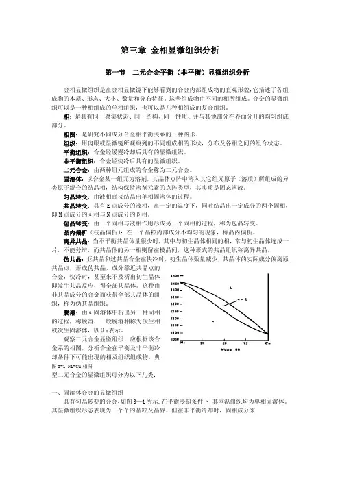 金相显微组织分析(清晰)