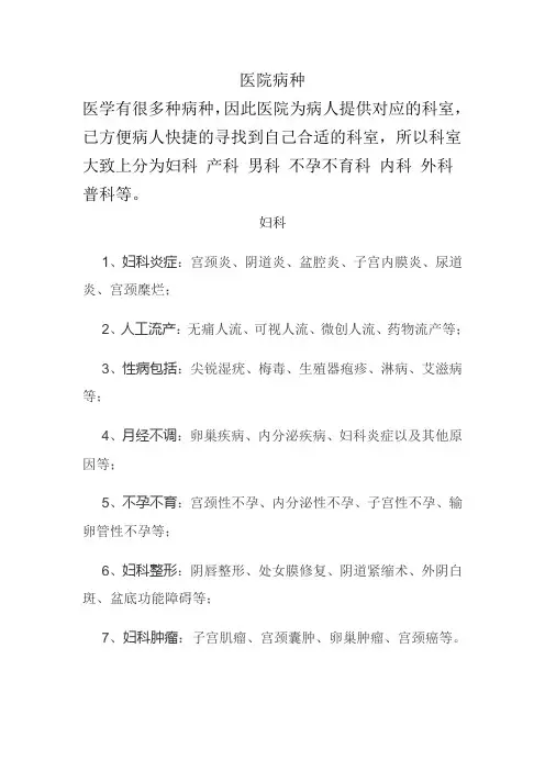 医院病种
