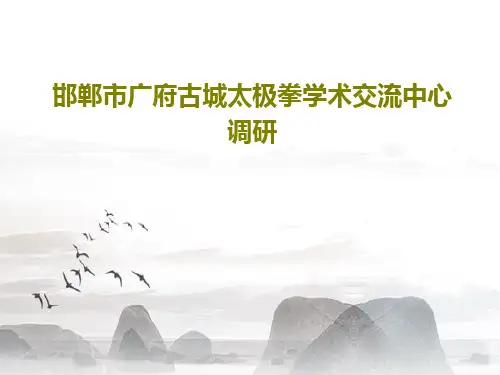 邯郸市广府古城太极拳学术交流中心调研共41页文档