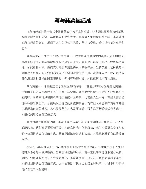 藕与莼菜读后感