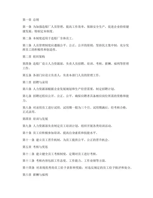 造船厂_人员管理制度