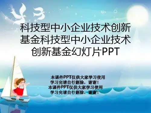 科技型中小企业技术创新基金科技型中小企业技术创新基金幻灯片PPT