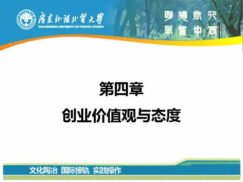 第四章 创业价值观与态度
