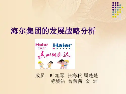 海尔集团的发展战略解析(ppt 22页)