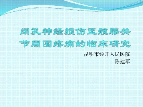 闭孔神经损伤至髋膝关节周围疼痛的临床研究