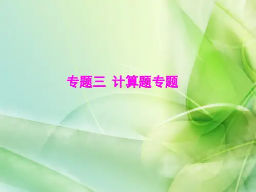 中考物理总复习：专题三  计算题专题(共72张PPT)