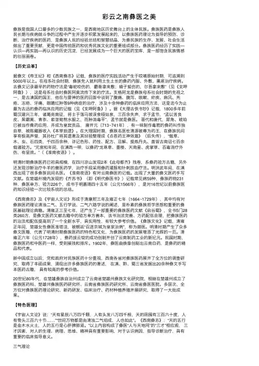彩云之南彝医之美