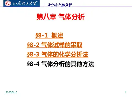 工业分析-气体分析(精)