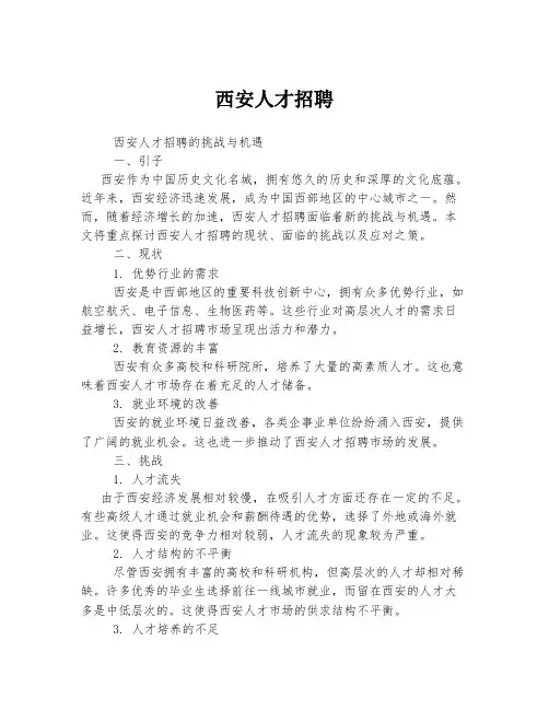 西安人才招聘