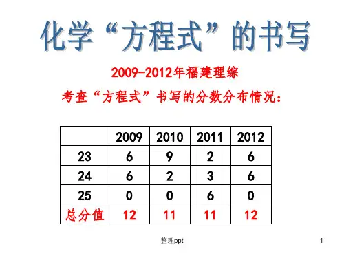 高三化学复习专题-化学方程式的书写