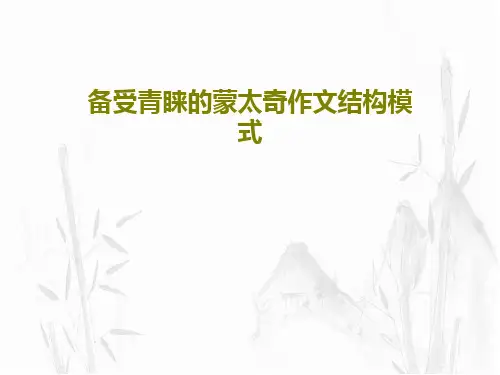 备受青睐的蒙太奇作文结构模式PPT文档41页