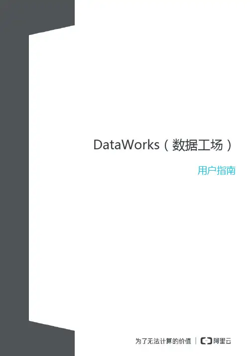 DataWorks（数据工场）用户指南说明书