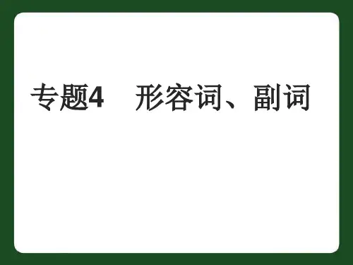 中考英语专题-形容词、副词复习课件