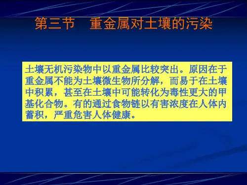 土壤中重金属元素的迁移转化1