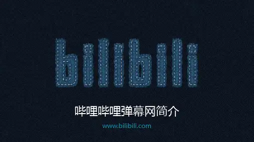 哔哩哔哩弹幕网简介PPT模板