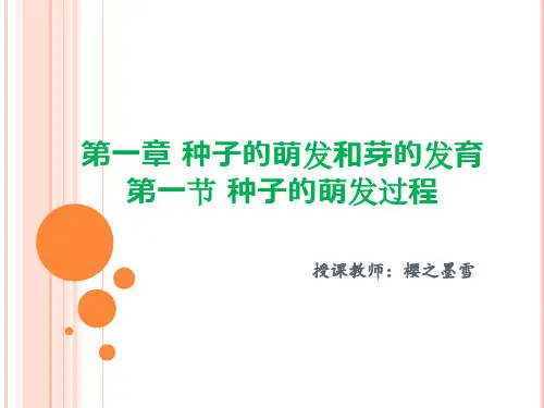 冀教版八年级生物上册3.1.1种子萌发的过程