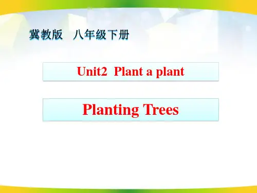 《Planting Trees》Plant a Plant 教学 图文