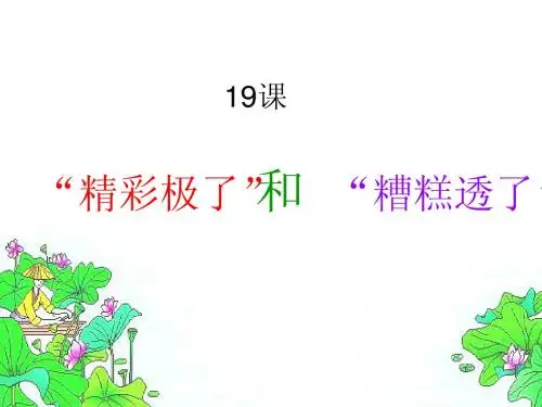 (全)19精彩极了和糟糕透了_PPT