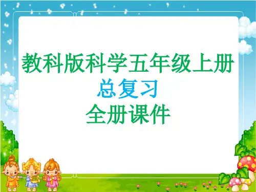 教科版科学五年级上册总复习课件重要知识点总结归纳ppt(整理)
