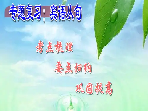 中考专项复习-宾语从句 (共30张PPT)