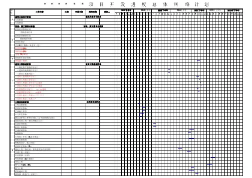 房地产项目开发总体进度计划