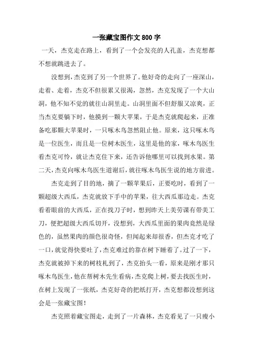 一张藏宝图作文800字