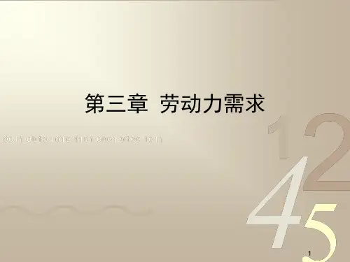第三章_劳动力需求分析(劳动经济学第二版李放)