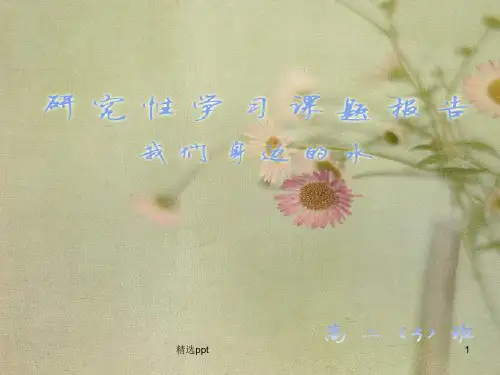 研究性学习课题报告我们身边的水