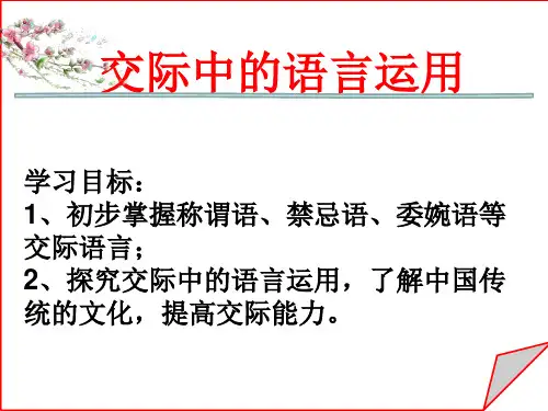 交际中的语言运用 (1)