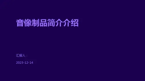 音像制品简介介绍