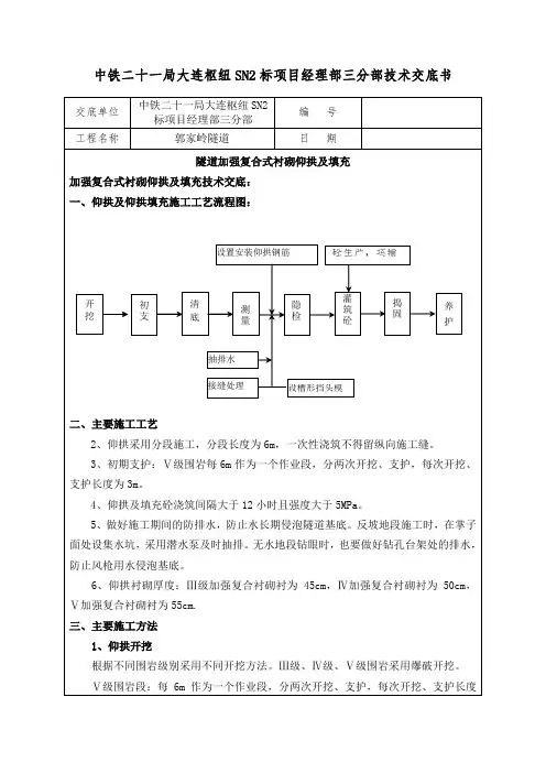 技术交底-仰拱和仰拱填充01