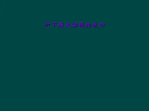 六下语文回顾拓展四