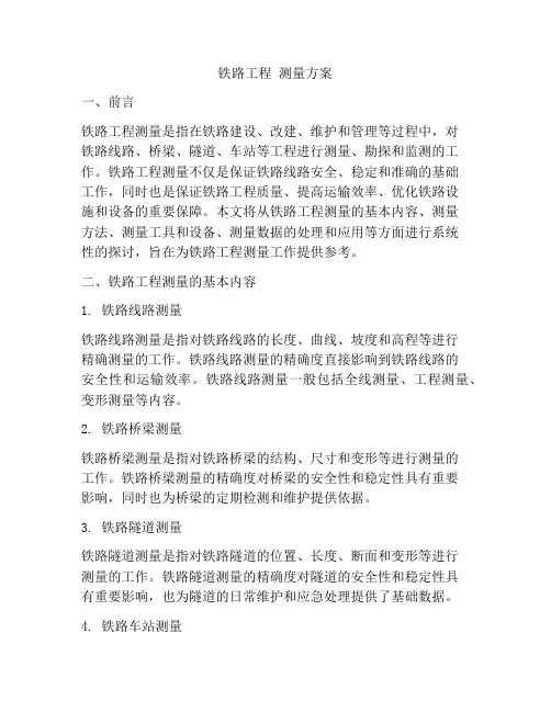 铁路工程 测量方案