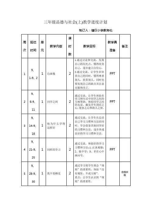 三思上册计划