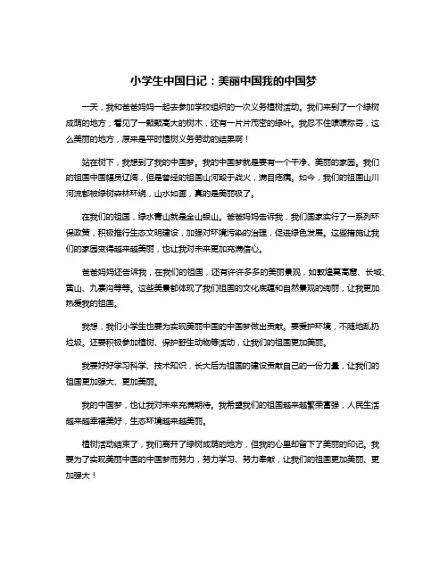 小学生中国日记：美丽中国我的中国梦