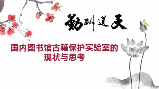 国内图书馆古籍保护实验室的现状与思考