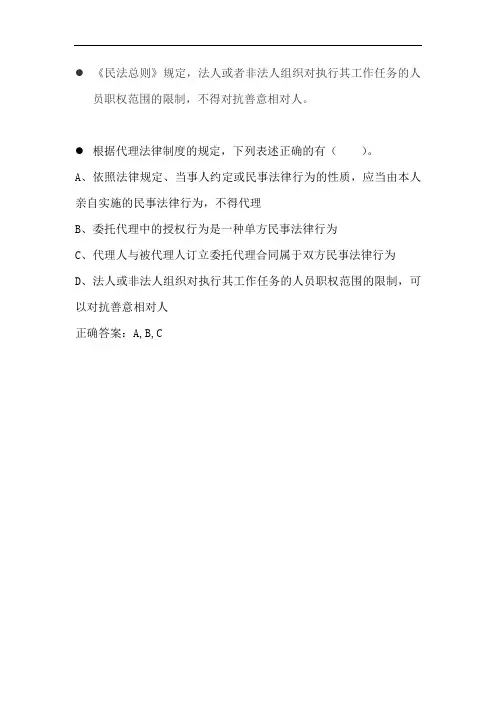 法人或者非法人组织对执行其工作任务的人员 