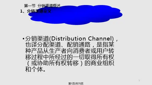 市场营销分销策略PPT课件