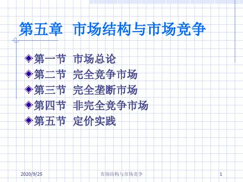 微观经济学-市场结构与市场竞争