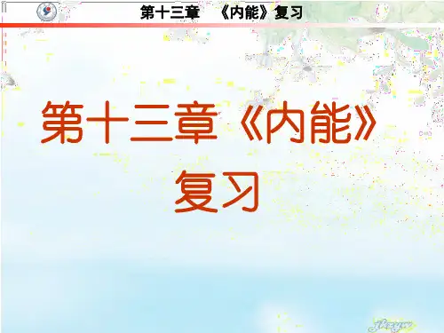 人教版九年级物理第十三章《内能》复习