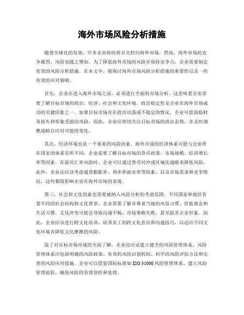海外市场风险分析措施