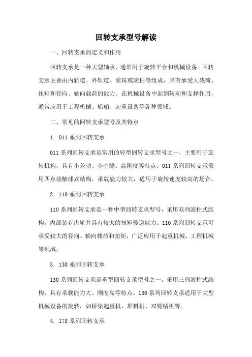 回转支承型号解读