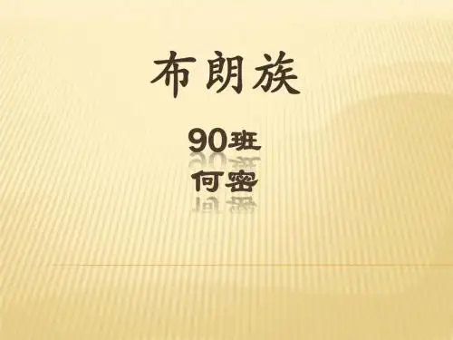 布朗族——何密
