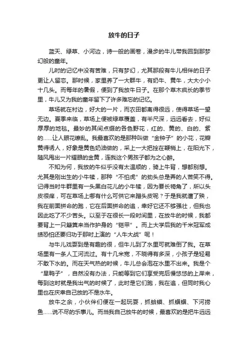 放牛的日子