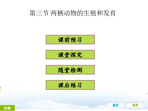 部编人教版八年级生物下册第三节《两栖动物的生殖和发育》精品ppt课件