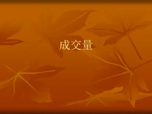 成交量精讲专题教育课件