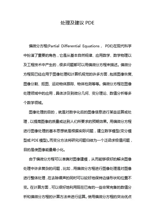处理及建议PDE