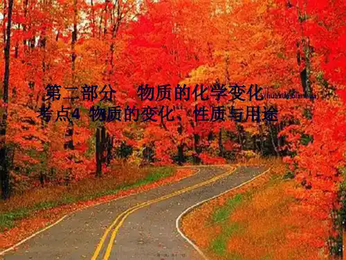中考化学考点复习4 物质的变化、性质与用途课件