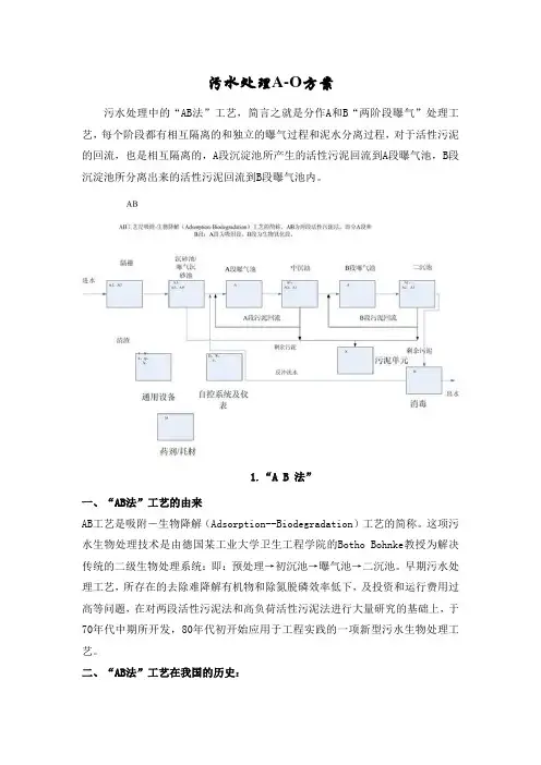 水处理工艺污水处理A-O方案