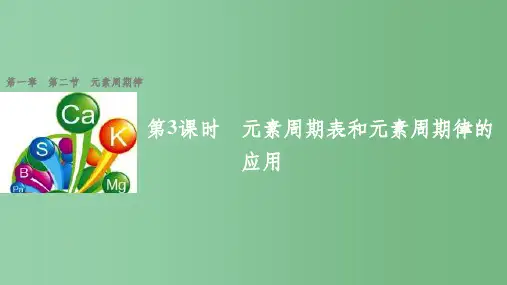 高中化学 1.2 元素周期表和元素周期律的应用(第3课时)课件 新人教版必修2
